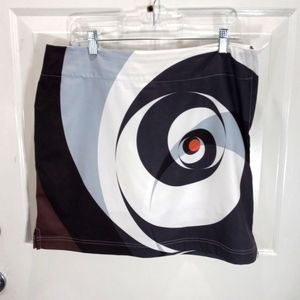 Lisa GOLF Skort, Sz 12 Dk Grey/& light Greys.